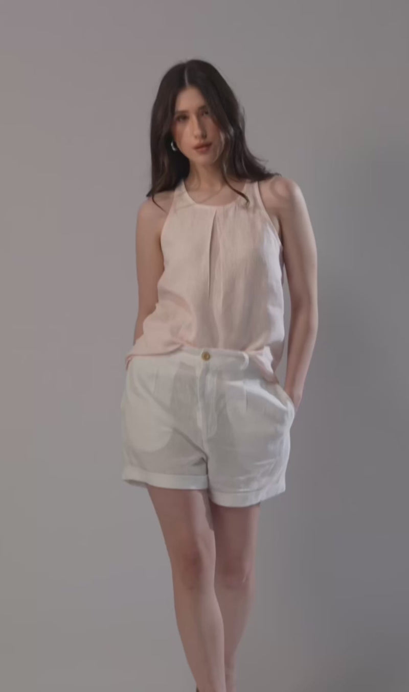relaxed linen shorts