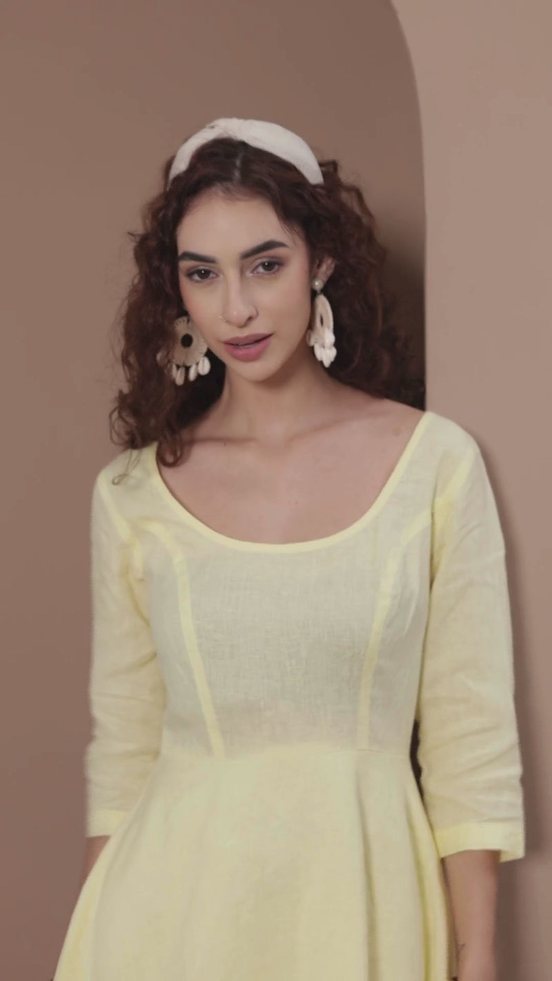 linen skirt dress - double-layered mini skirt