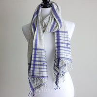 100% Organic Kala Cotton wrap stole with tassels