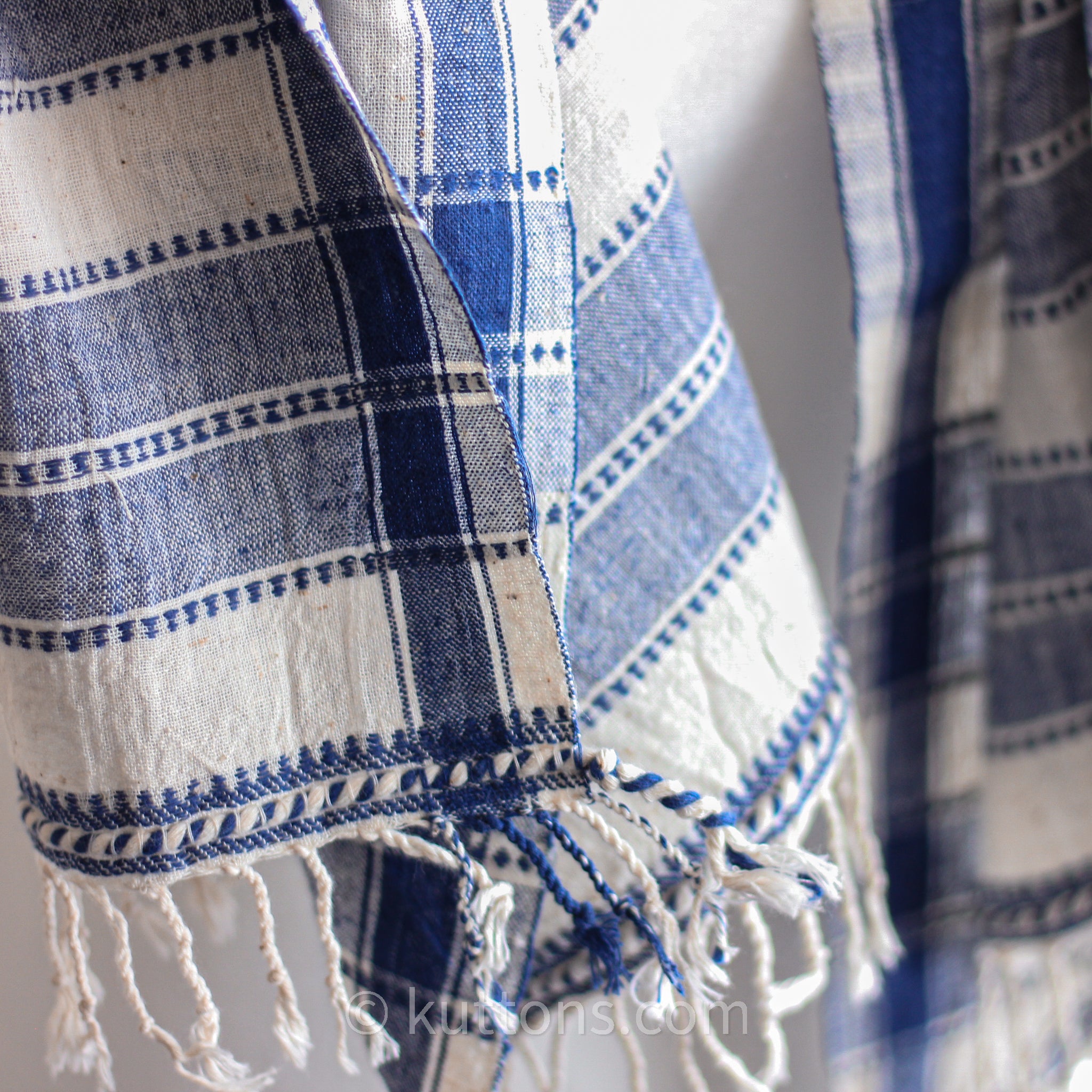 100% Organic Cotton Stole with Tassels | White Scarf, Fashion Accessory