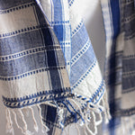100% Organic Cotton Stole with Tassels | White Scarf, Fashion Accessory