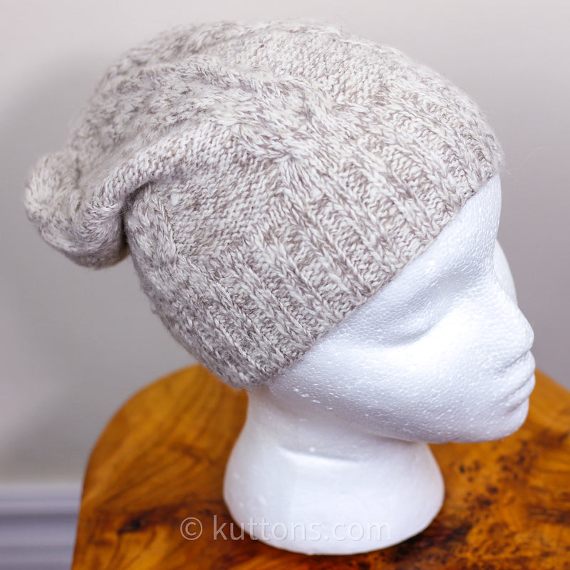100% Pure Cashmere Hat - Pashmina Cashmere from Ladakh Himalayas | Beige