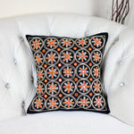 intricate tribal embriodery on cushion covers