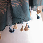 cotton wrap stole with tassels