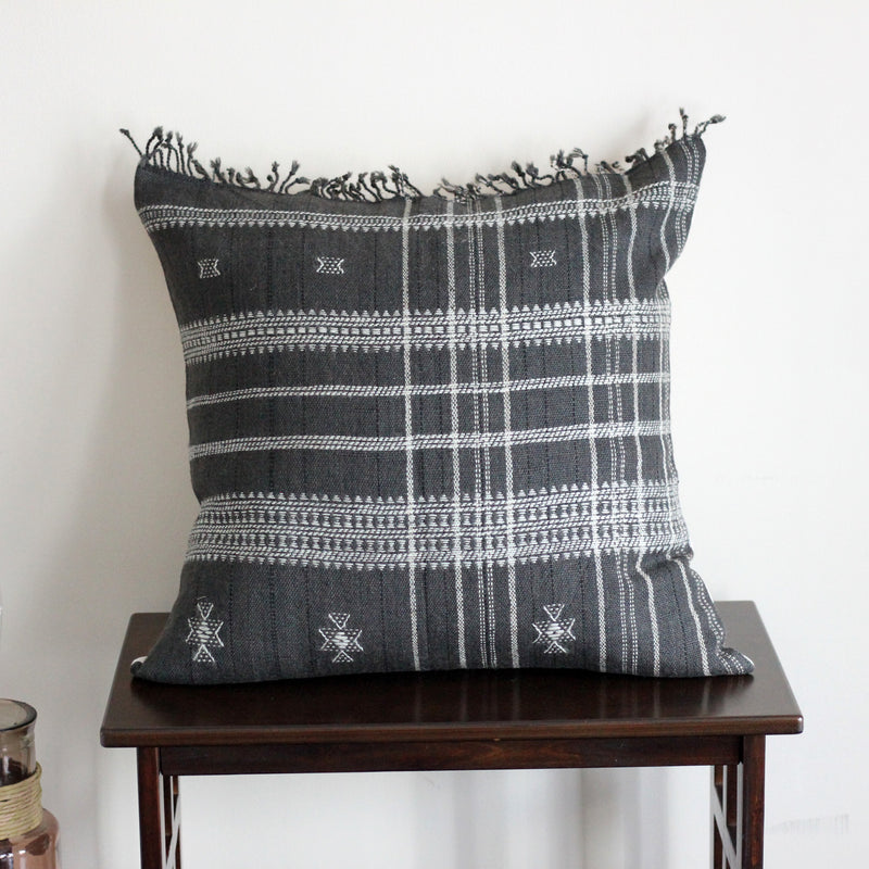 wool and cotton rustic accent pillow cover