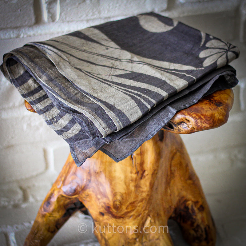 Tussar Silk Stole - Natural Dyes, Block Art Print