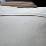 Calm Palm White Cotton Embriodered - Decorative Linen Pillow Cover | Chair Cushion, 16x16"