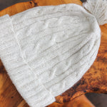 Cashmere cable hat for women