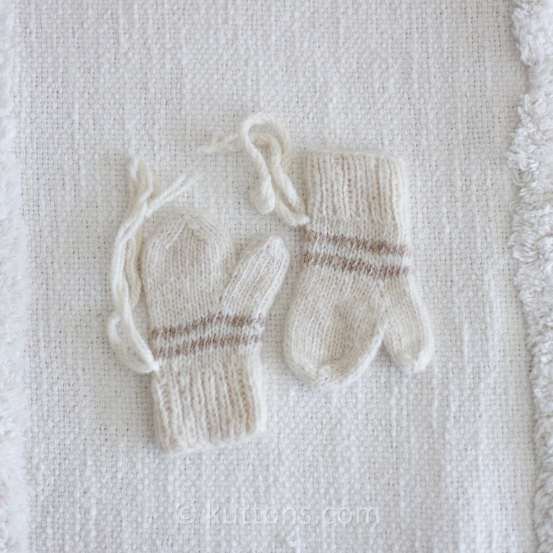 Cashmere Mitts for Babies, Toddlers - Ultrasoft Pashmina | Milk White