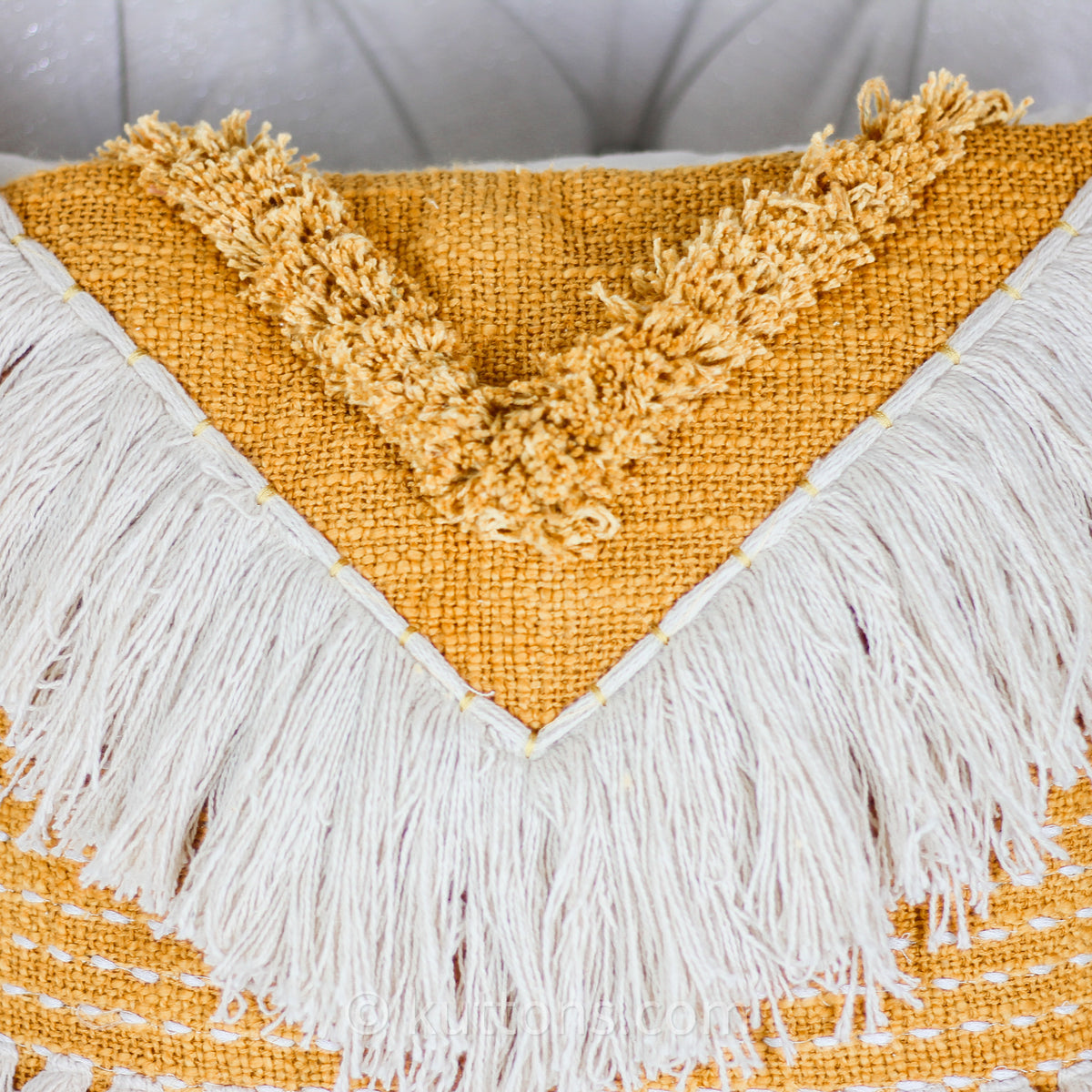 boho embroidered cotton cushion cover