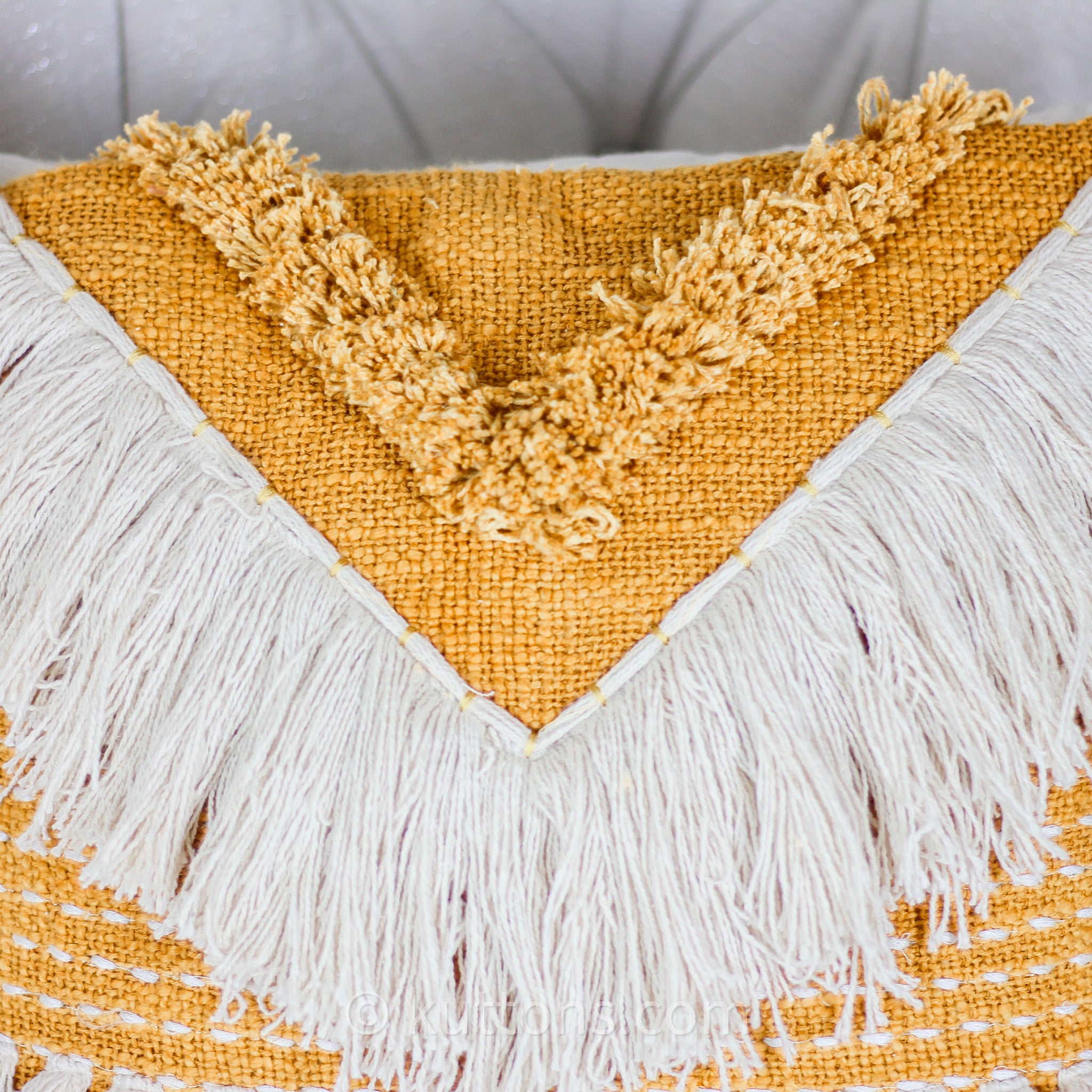 boho embroidered cotton cushion cover