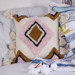 handmade cotton textured tufted cushion cover