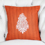 silk blend embroidered pillow cover
