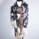 hand painted ethnic silk wrap