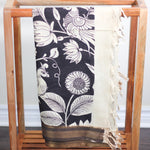 silk wrap hand painted with natural colours