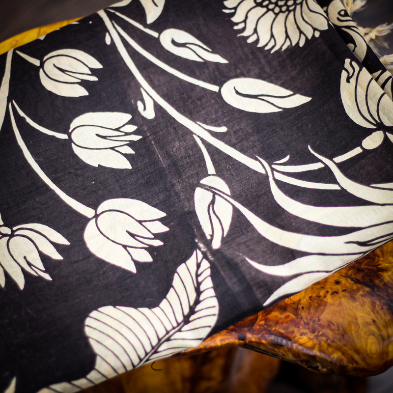 artisanal hand painted sillk wrap