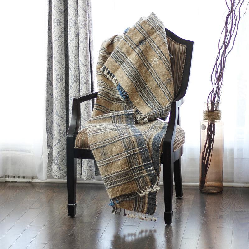 bhujodi wool shawl throw