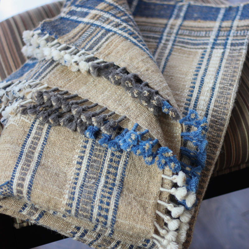 handmade wool throw blanket