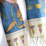 handpainted cotton stole, wrap, scarf