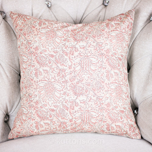 floral printed cotton pillow cover