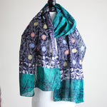 Hand batik printed 100% cotton wrap - floral design