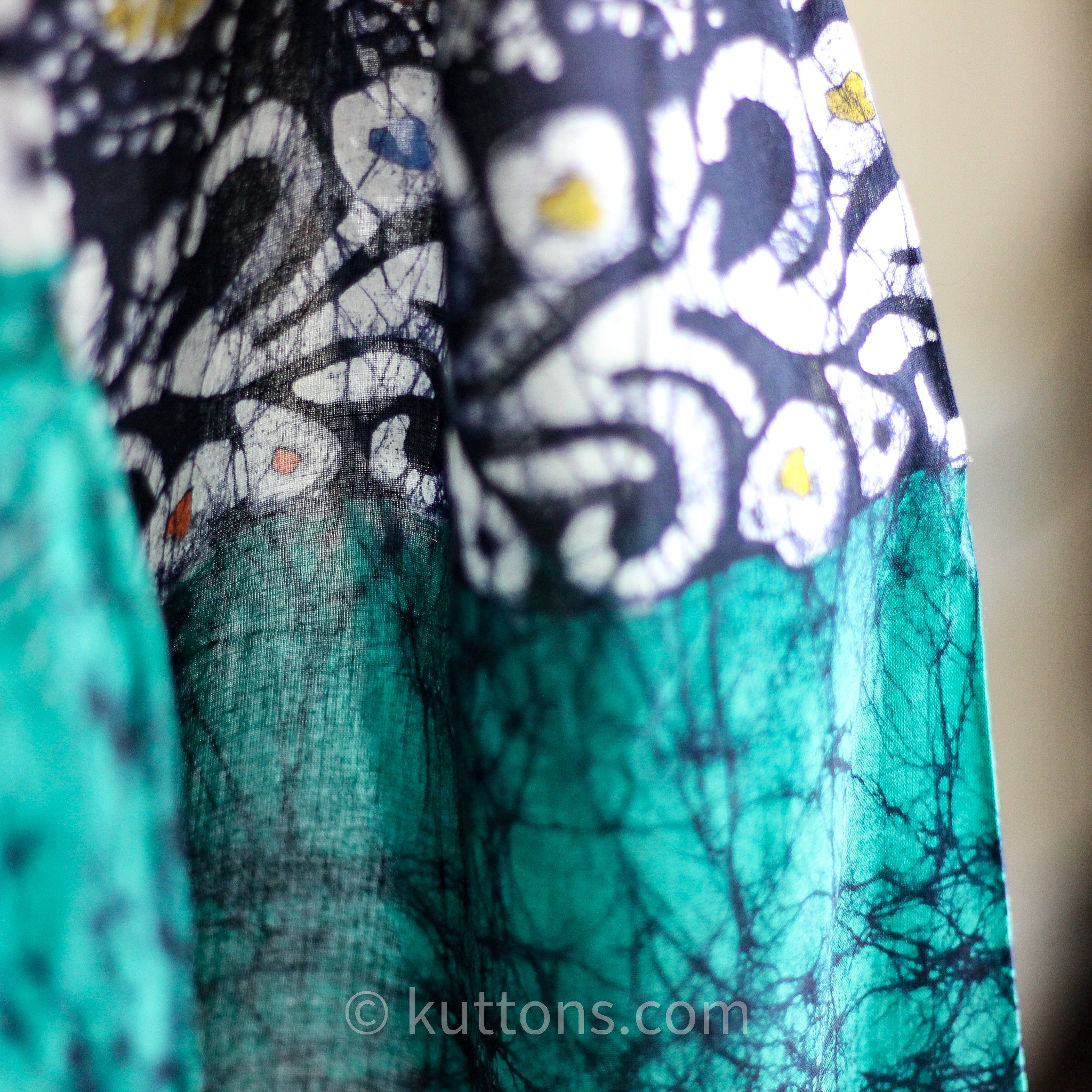 Hand Batik Printed 100% Cotton Wrap - Floral Design