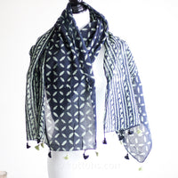 cotton stole with tassels