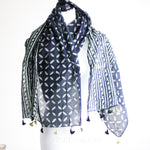 cotton stole with tassels
