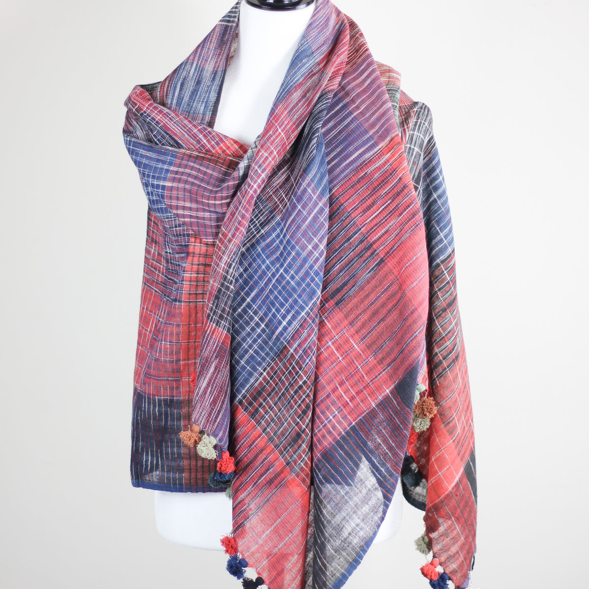 handmade cotton wrap and scarf