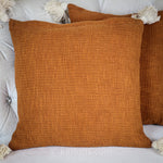 solid textured cotton cushion case