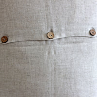 coconut shell button, cotton/linen reverse