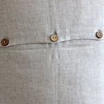 coconut shell button, cotton/linen reverse