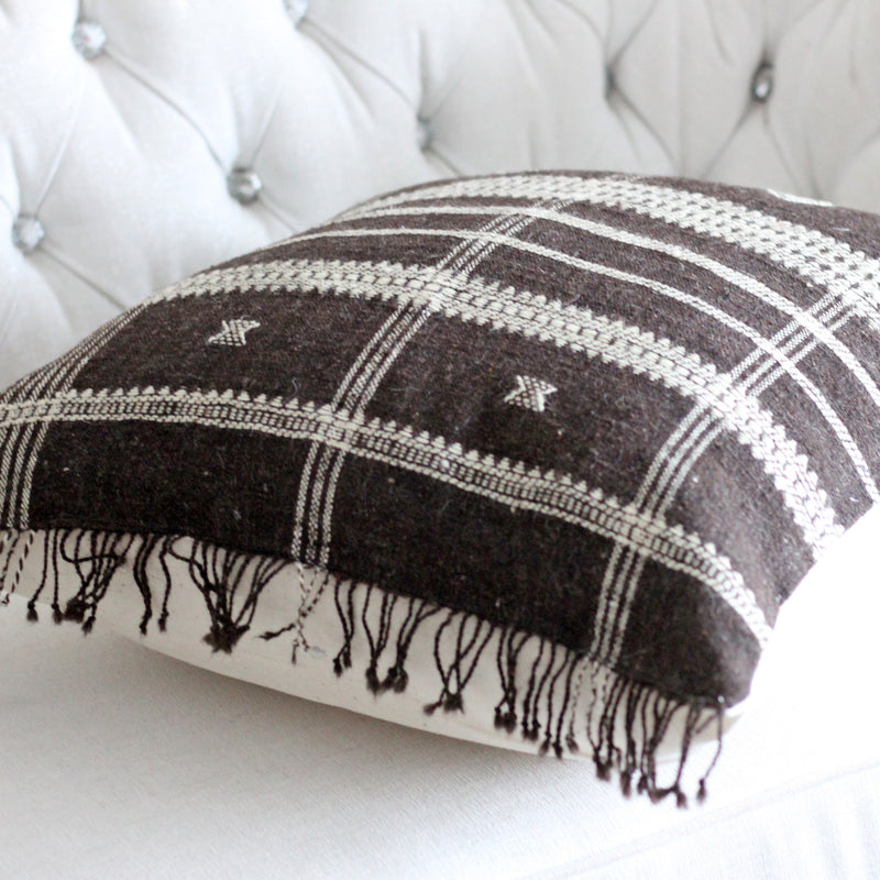 vintage brown pillow cover