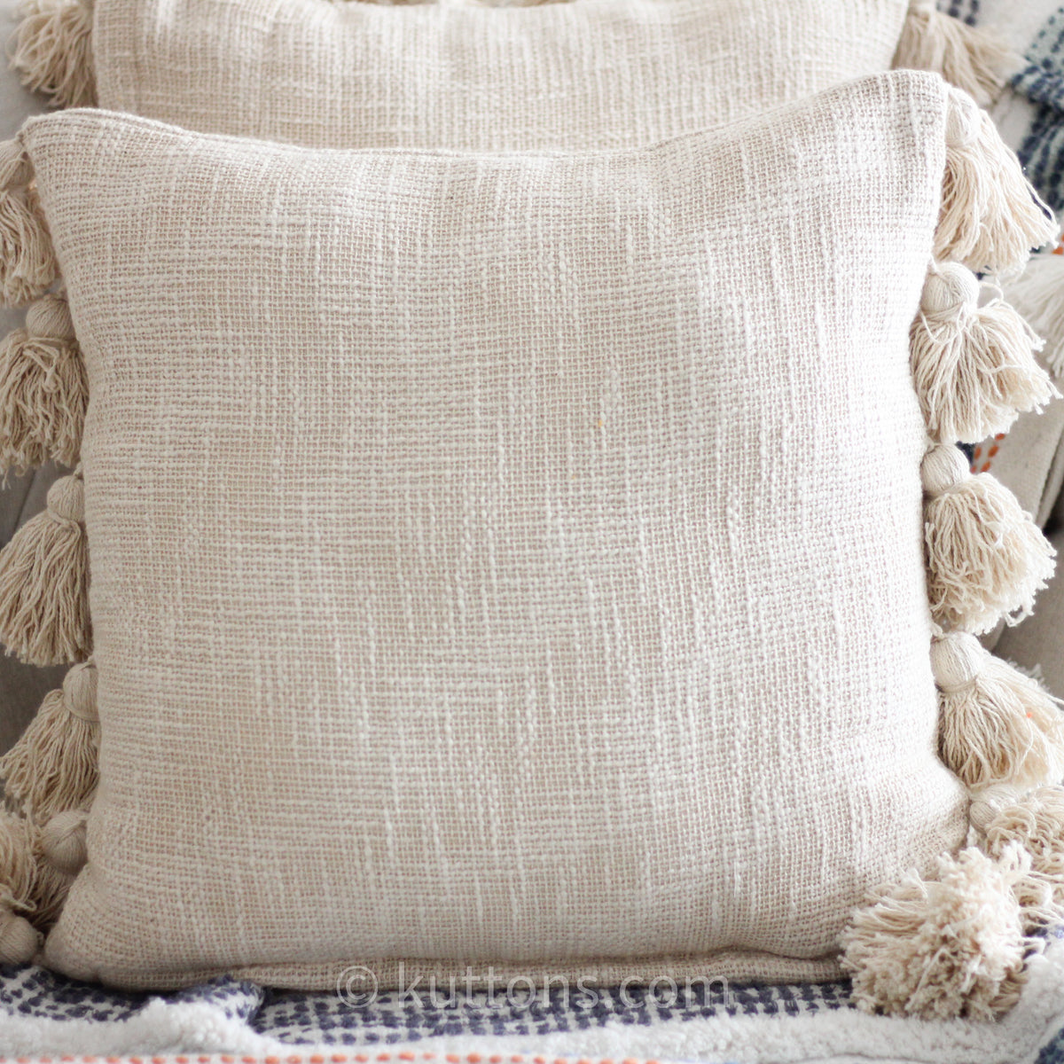 cream cotton cushion cover