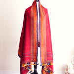 Handspun & Handwoven Colourful Woolen Shawl 