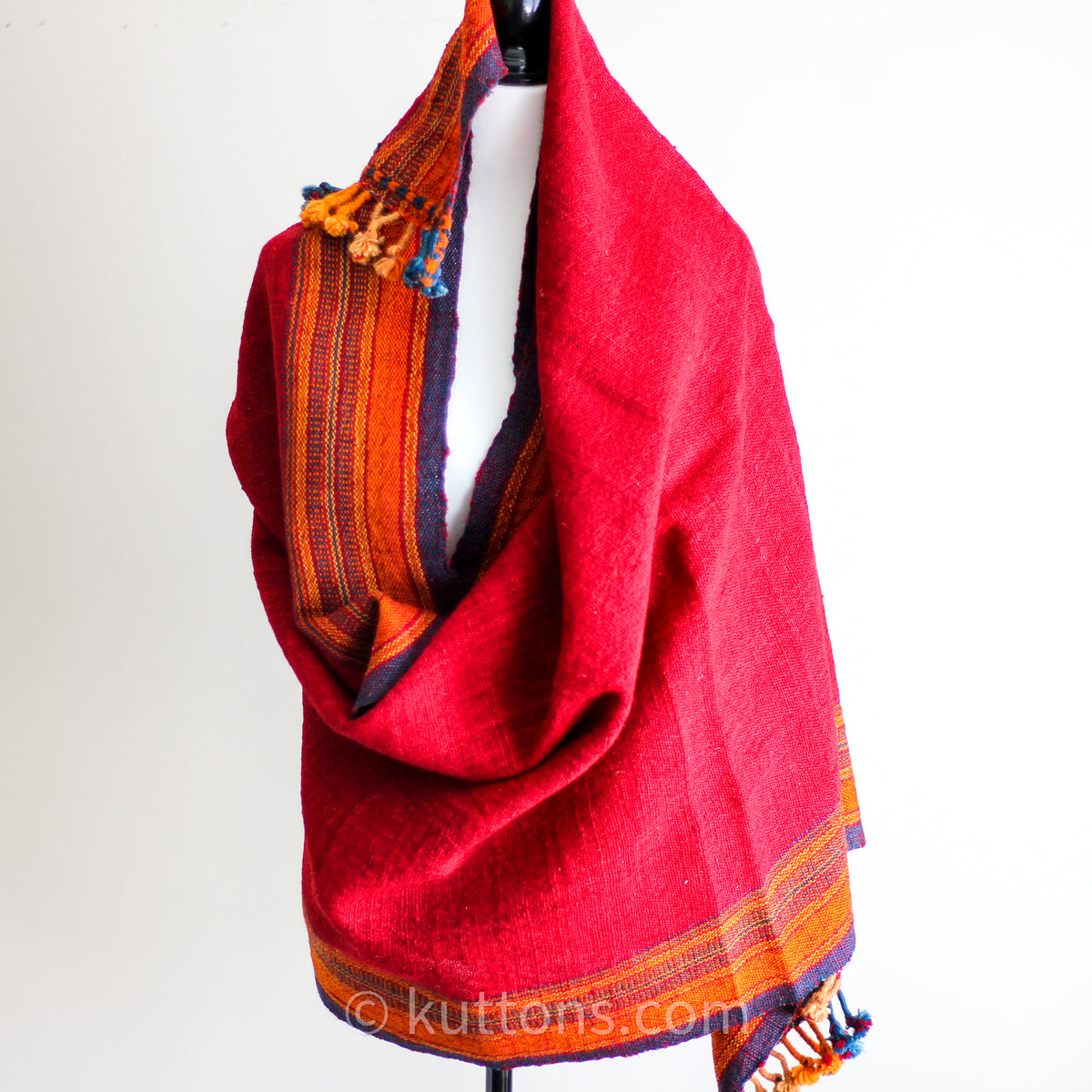 rustic colourful wrap throw - woolen