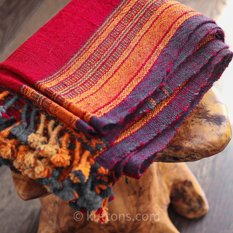 kottons woolen shawl - rustic and colourful