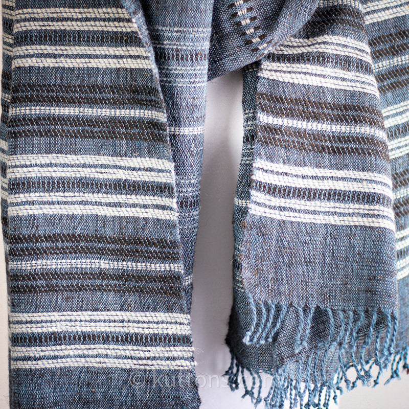 Handspun & Handwoven Ethnic Wool Shawl - Multipurpose Wrap cum Blanket/Throw