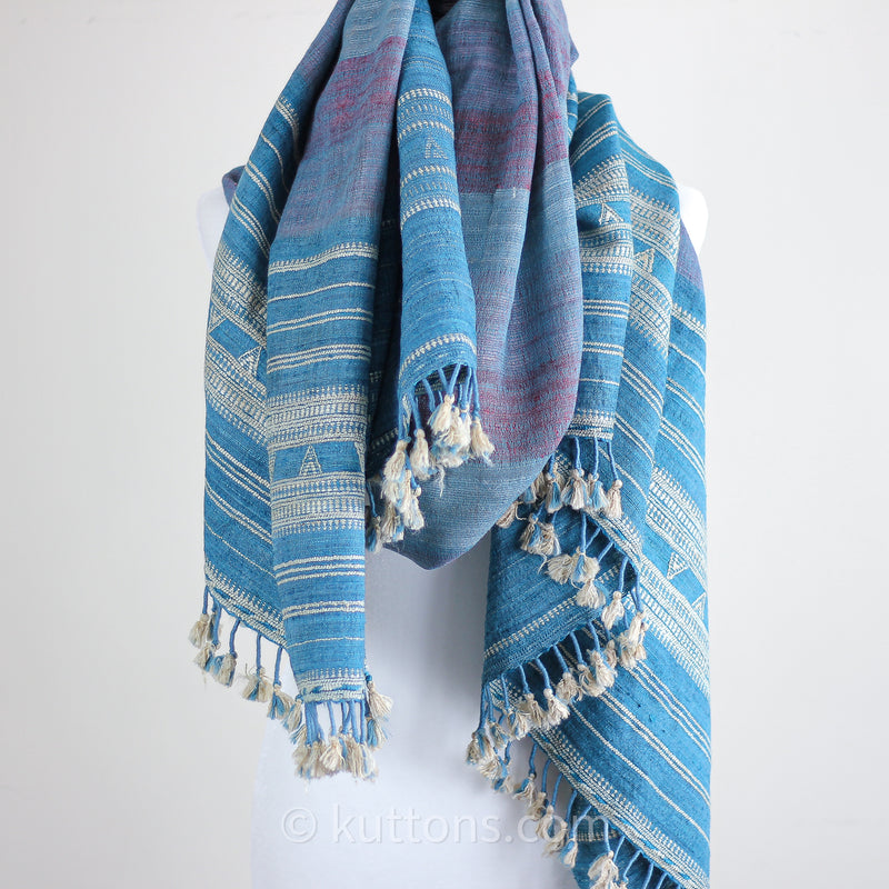 handmade silk and wool shawl