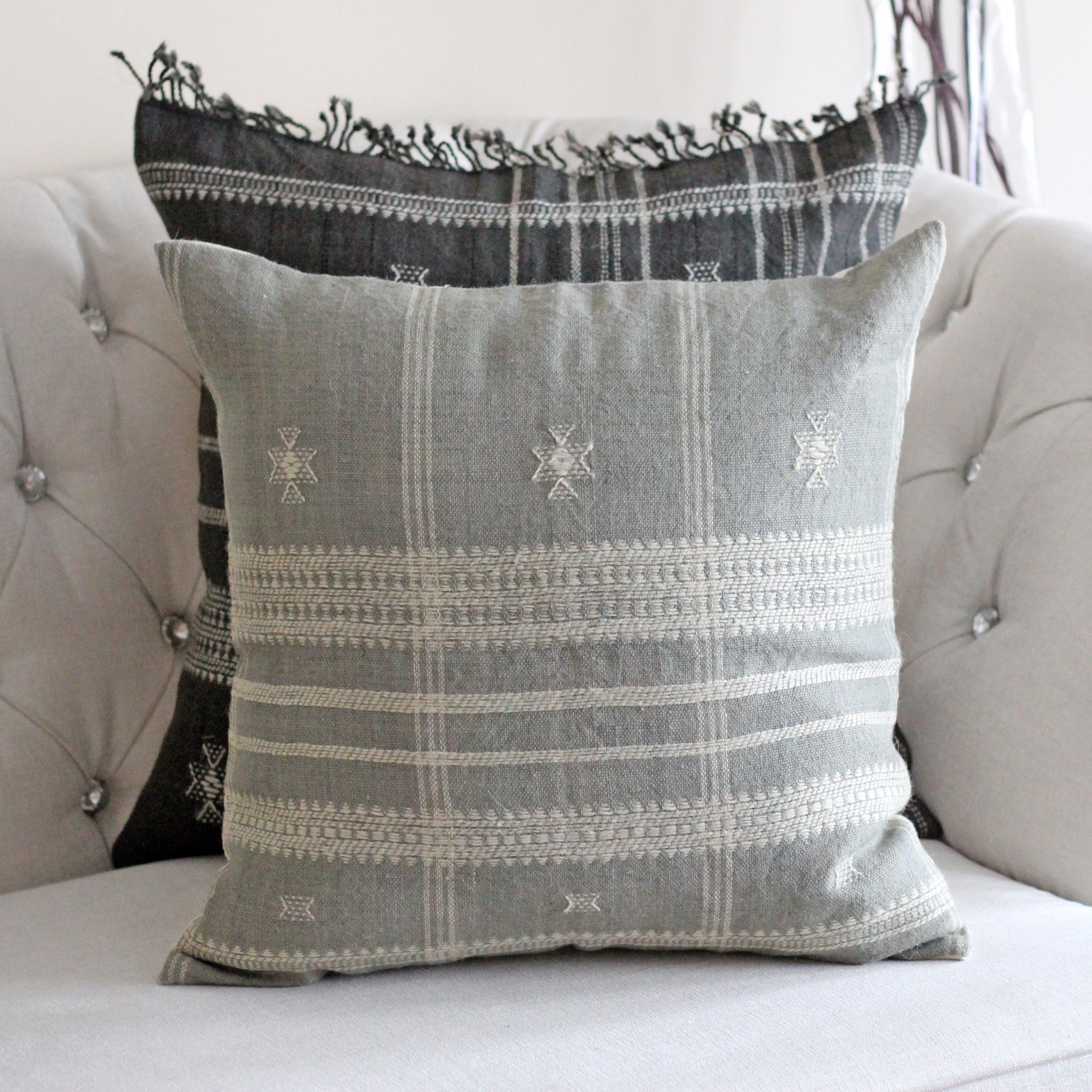 handmade vintage rustic pillow