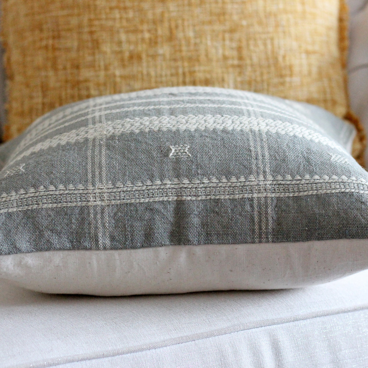 wool and cotton throw pillow cover