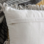 Hand Woven Boho Cotton Throw Pillow Cover - Tufted Decorative Cushion, zipper