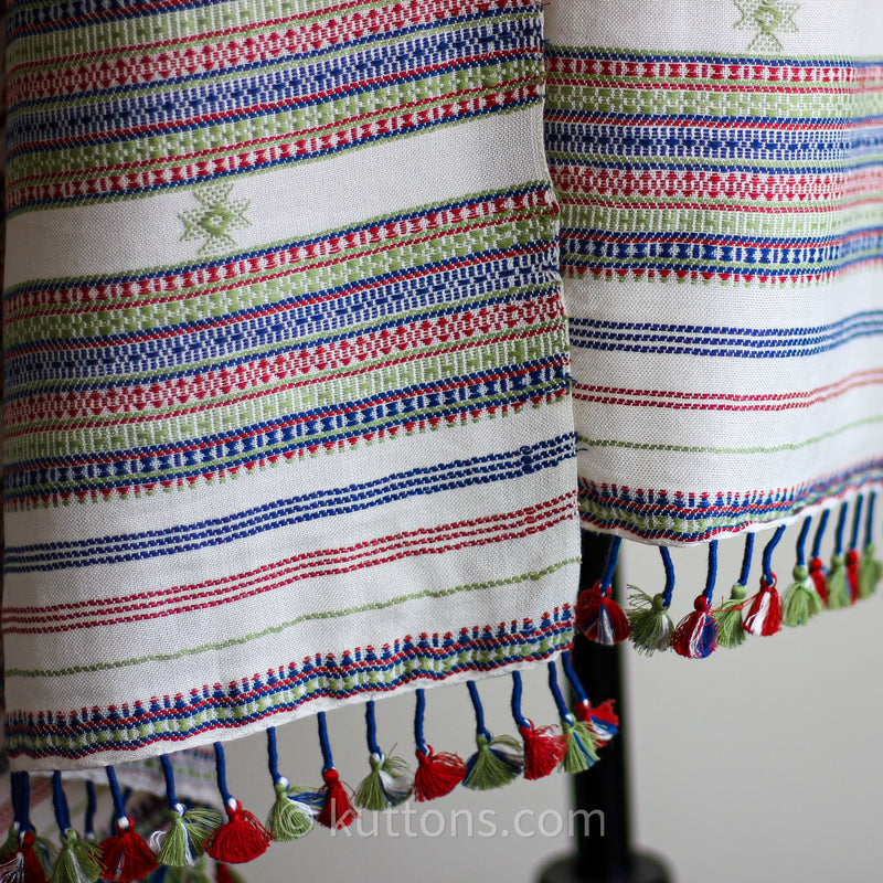 cotton stole wrap with tassels