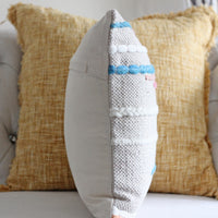 Handwoven 100% Cotton Throw Pillow case - Decorative Hand Knotted Cushion case | Cream, 18"