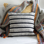 Handwoven Cotton Throw Pillow Cover - Strurdy Indoor/Outdoor Cushion, 18 inch