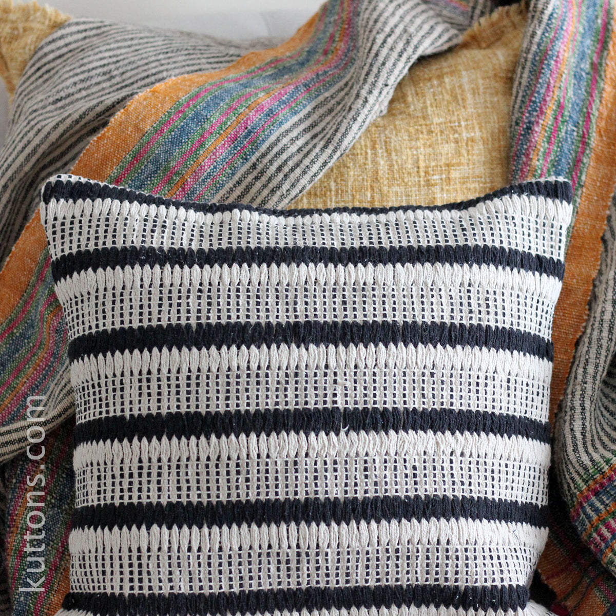 Handwoven Cotton Throw Pillow Cover - Strurdy Indoor/Outdoor Cushion