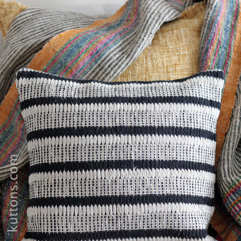 Handwoven Cotton Throw Pillow Cover - Strurdy Indoor/Outdoor Cushion