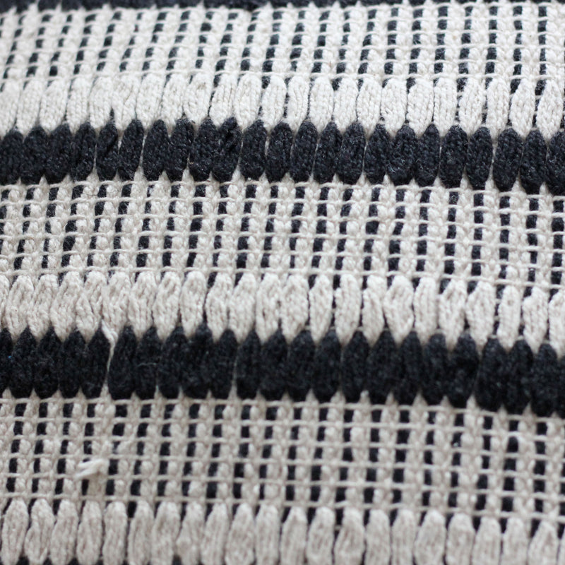 Handwoven Cotton Throw Pillow Cover - Strurdy Indoor/Outdoor Cushion, close up