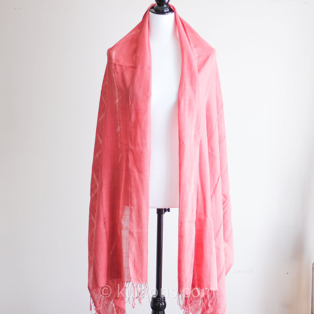 handwoven natural cotton wrap - pink