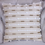 Handwoven Cotton and Jute Textured Cushion Cover